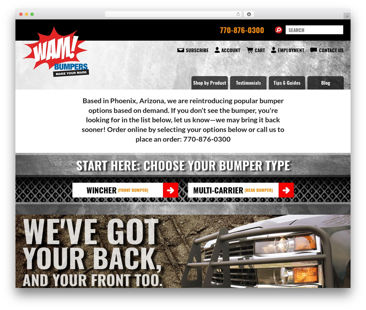 DevSavvy WordPress theme design - wambumpers.com