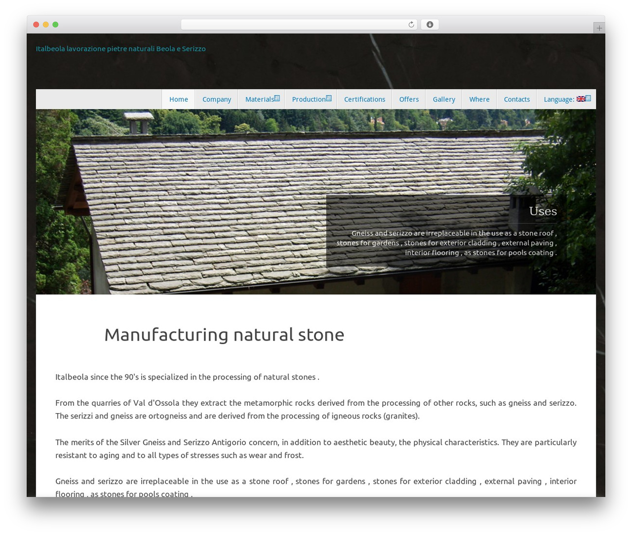 Tempera WordPress theme - italbeola.ch