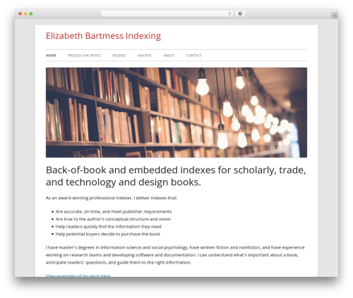 Tiny Framework WordPress theme - elizabethbartmess.com