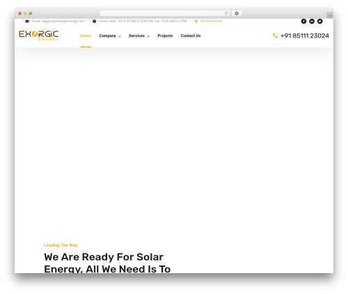 WordPress website theme Solatec - exorgicenergy.com