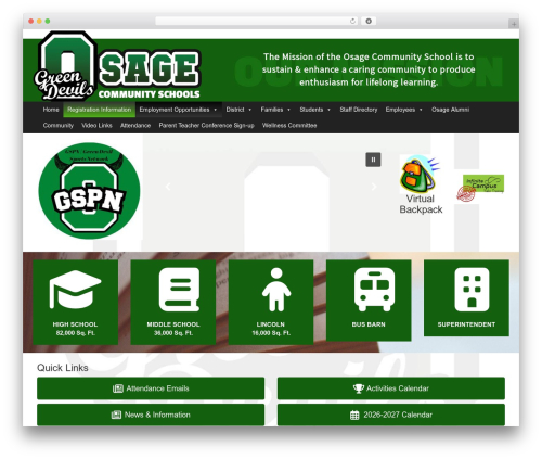 Bootstrap Basic-Iroc WordPress theme design - osageschools.com