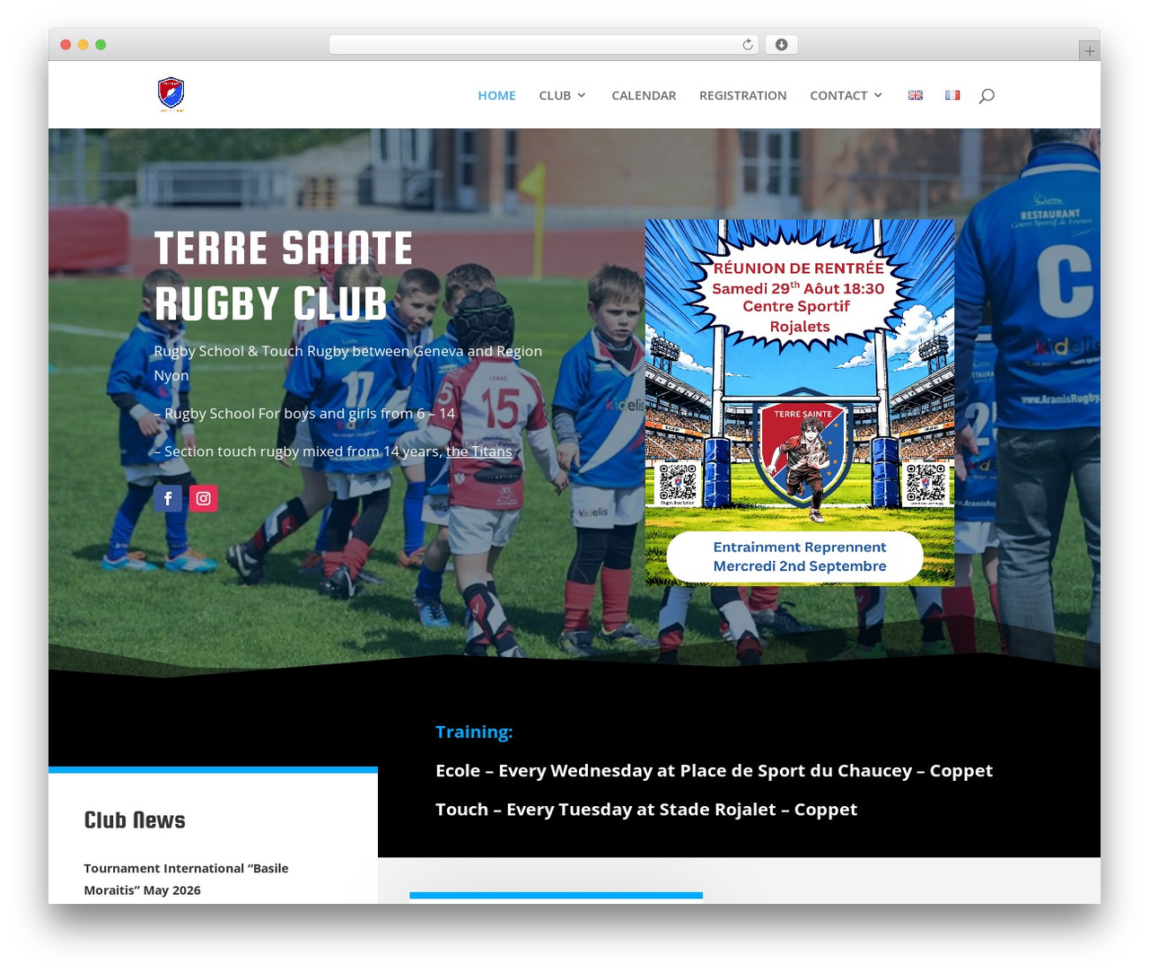 Divi creative agency theme WordPress - terresainte-rugby.ch