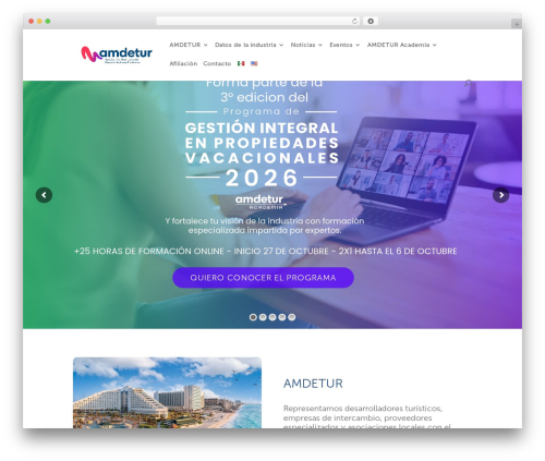 Divi WordPress theme - amdetur.org.mx
