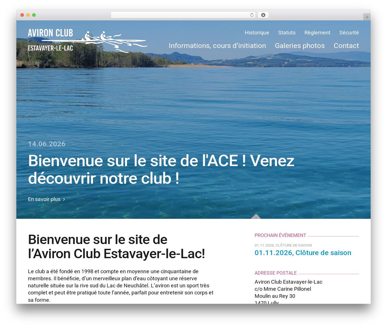 Theme WordPress Basic Web - avironestavayer.ch