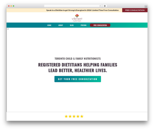 WordPress theme Launch It Theme - vibrantnutrition.com