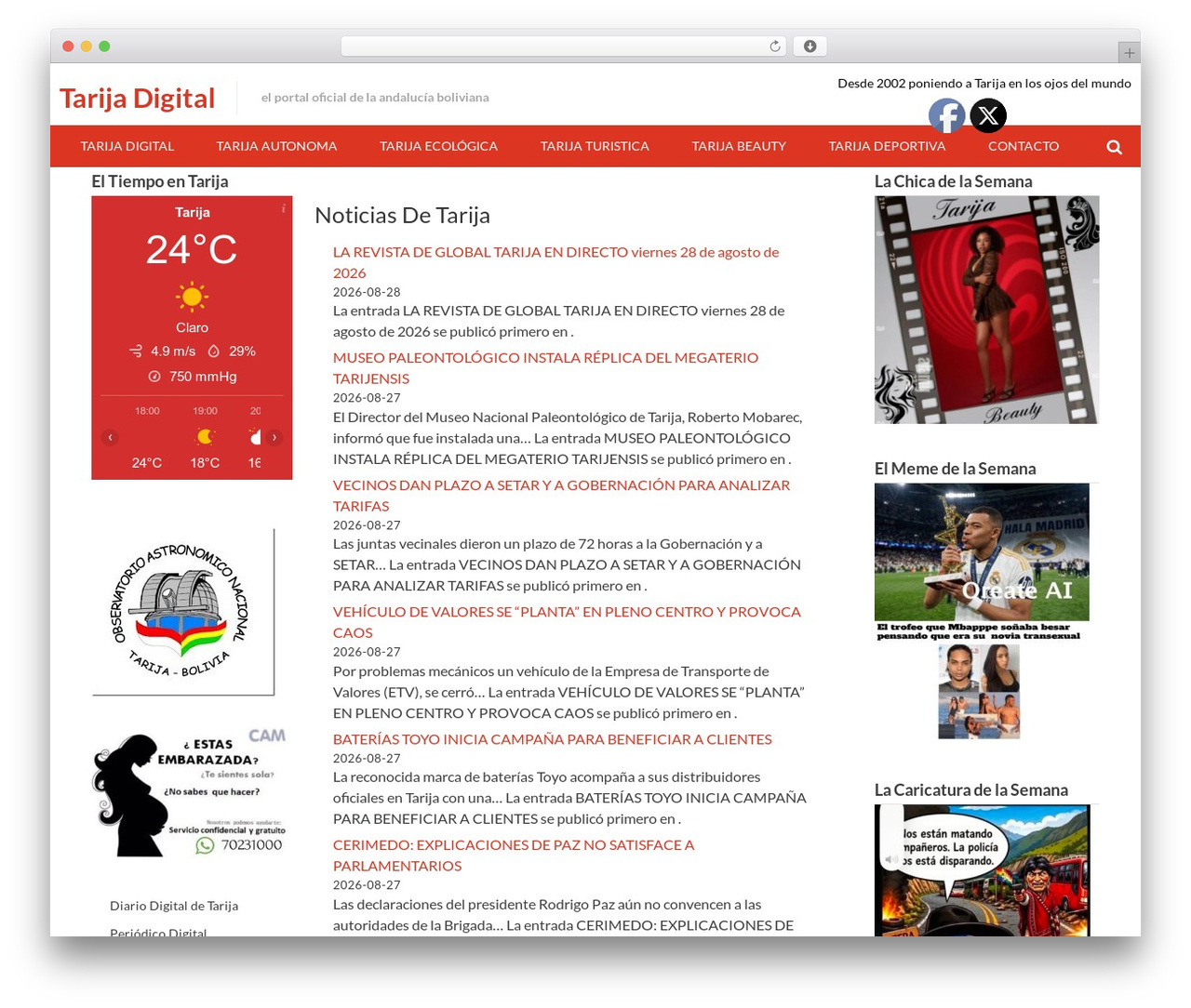 Accesspress Basic WordPress theme - tarija-digital.com