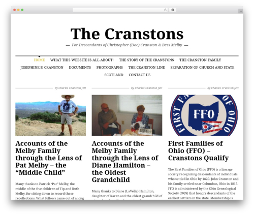 Christopher WordPress theme - thecranstonline.com