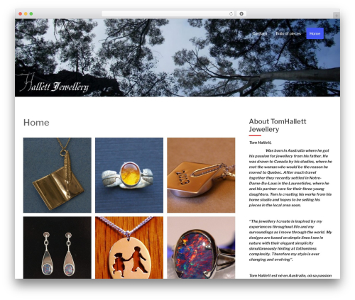 elemento WordPress theme - tomhallettjewellery.com