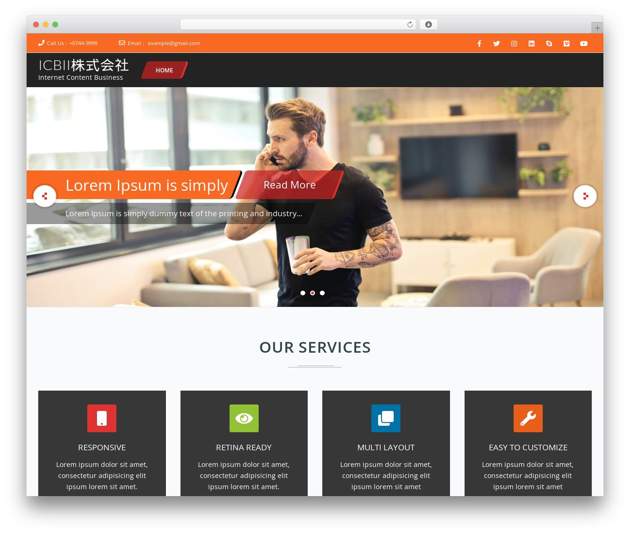 Frontech WordPress theme - icbii.biz