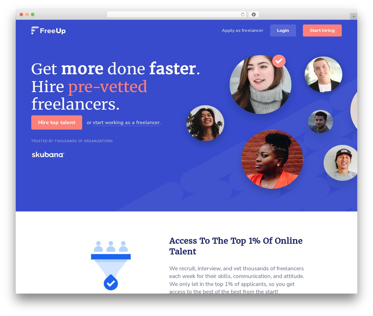 Rare WordPress theme for business - freeup.net