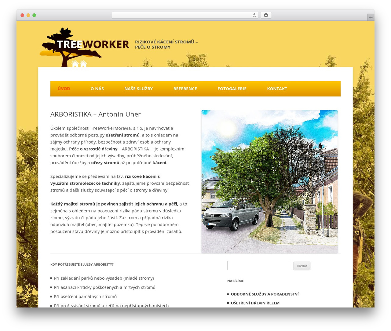 Treeworker WordPress theme - treeworker.cz