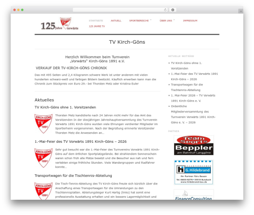 WordPress theme Origin - tv-kirch-goens.de