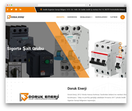 Dustra WordPress theme - dorukenerji.com.tr