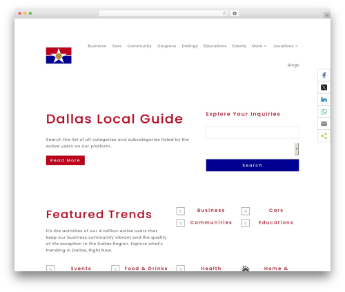 Divi theme WordPress - dallaslocalguide.com