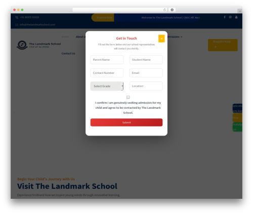 WordPress theme Echooling - www.thelandmarkschool.com