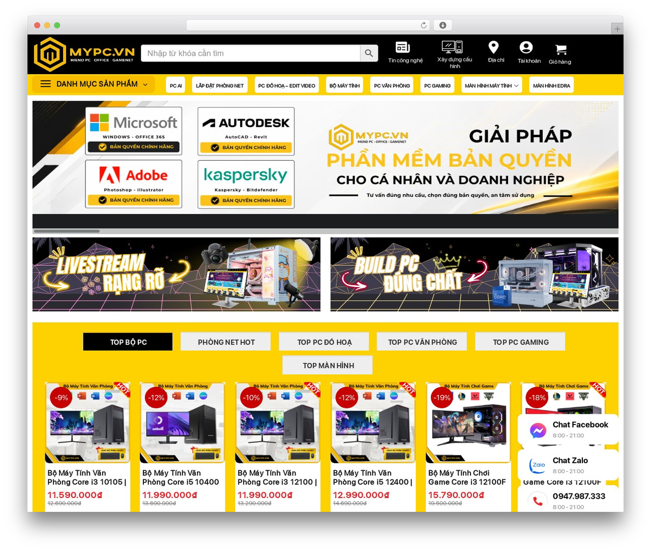WordPress theme Design Web - mypc.vn