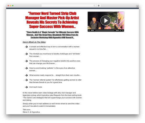 WordPress theme OptimizePress - eveningwithhypnotica.com