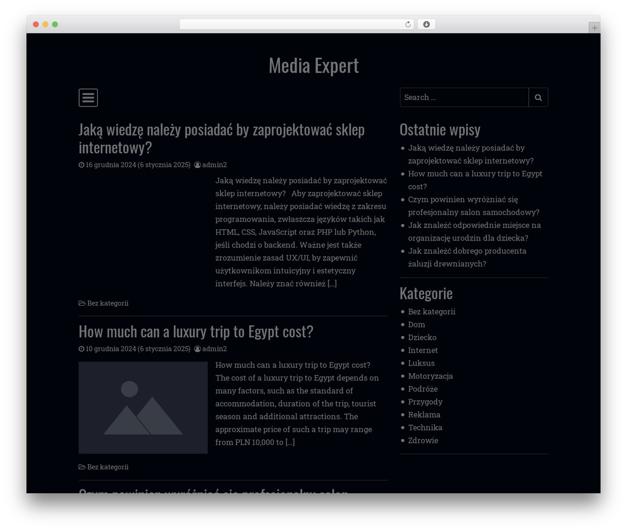WordPress theme Simple Dark - mediaxp.de WordPress theme Simple Dark - mediaxp.de