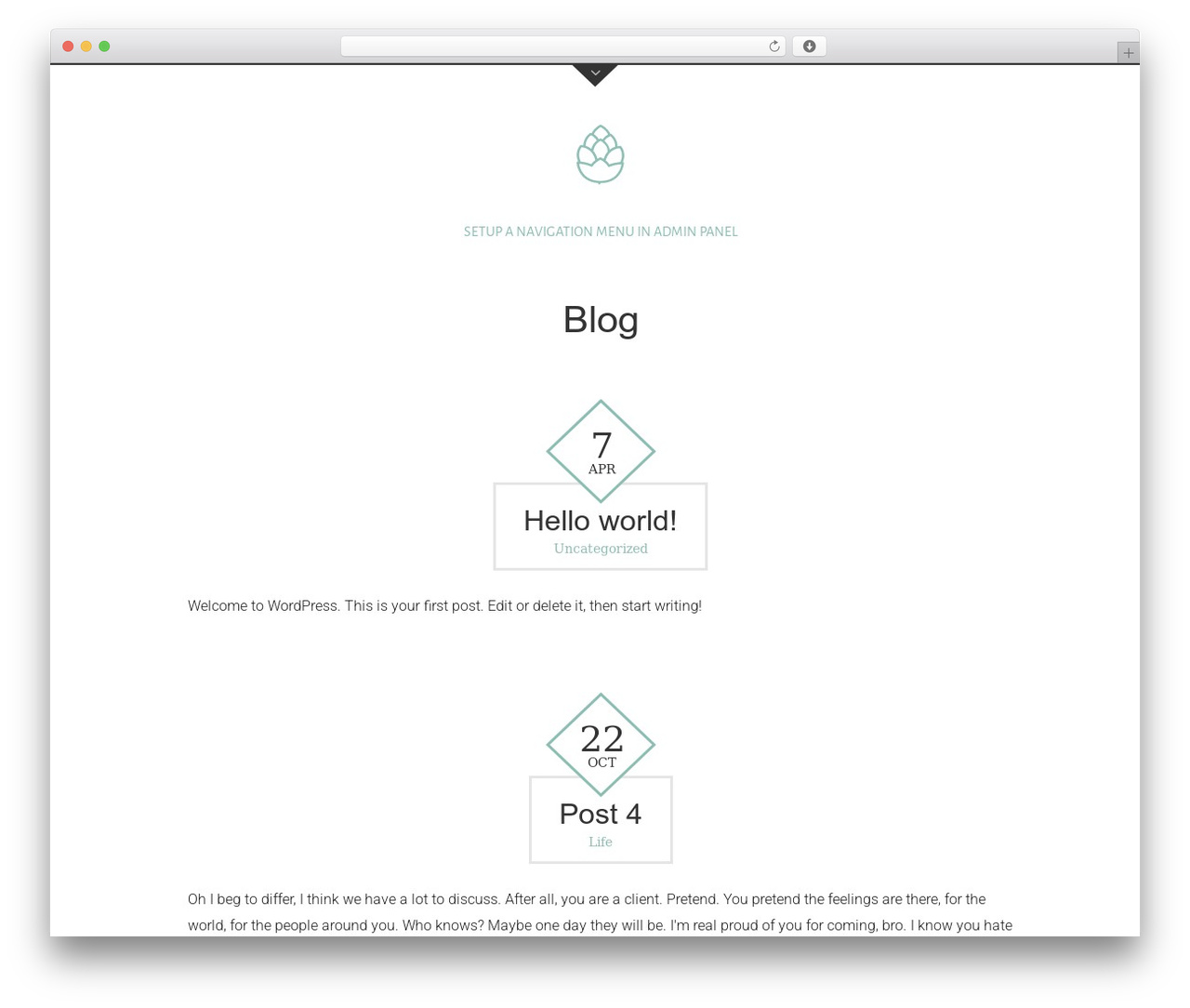 Theme WordPress PineCone - cambiumcreek.com