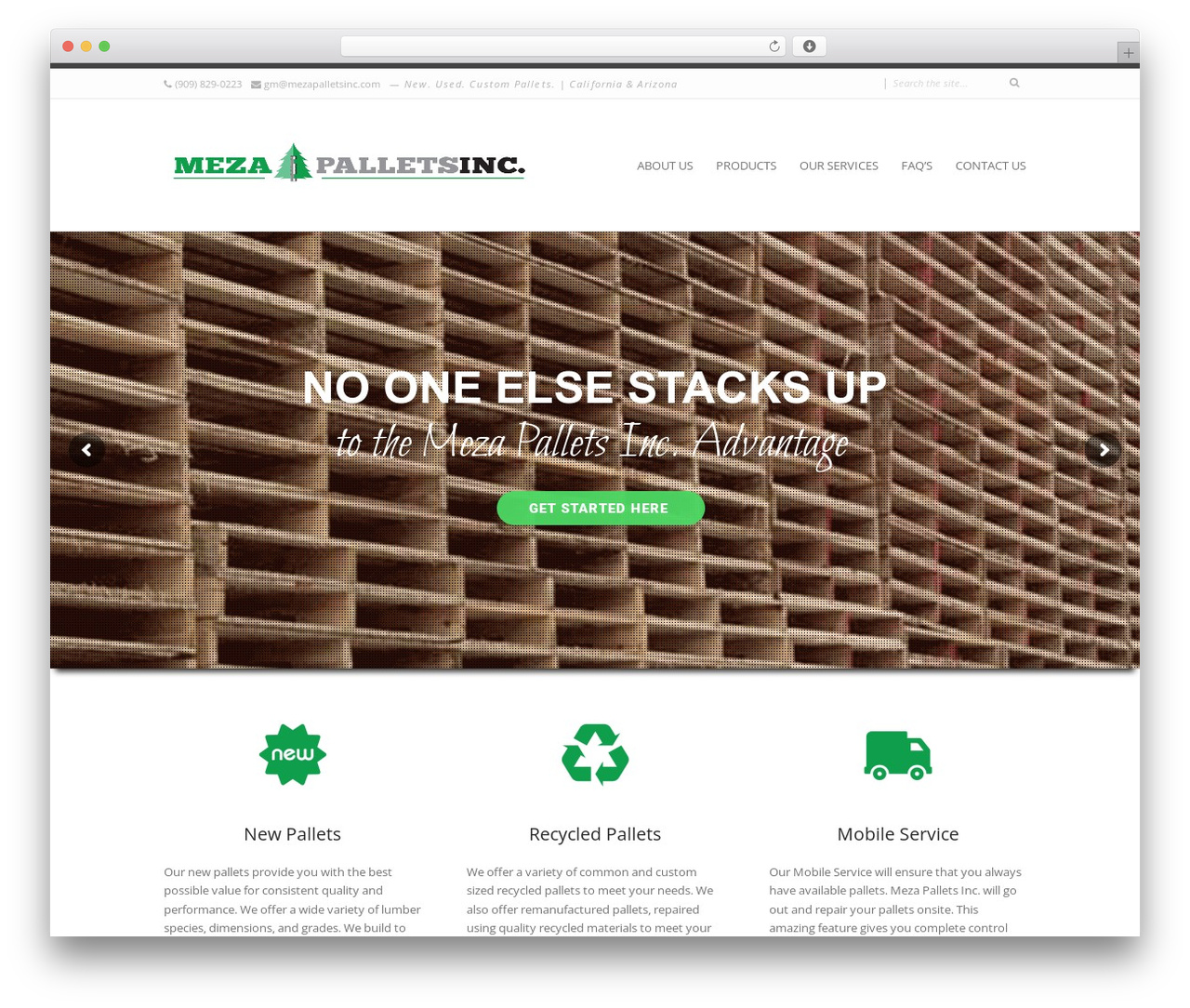 WordPress theme Invicta - mezapalletsinc.com