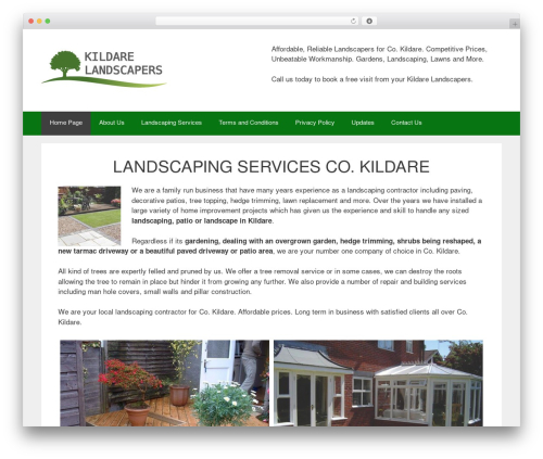 WordPress website theme Custom Theme - kilbelinlandscaping.com