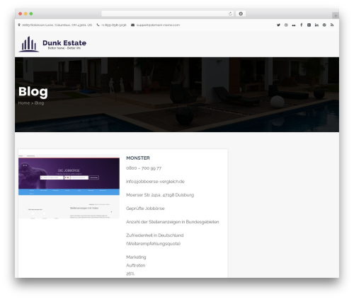 dunk WordPress theme - jobboerse-vergleich.de