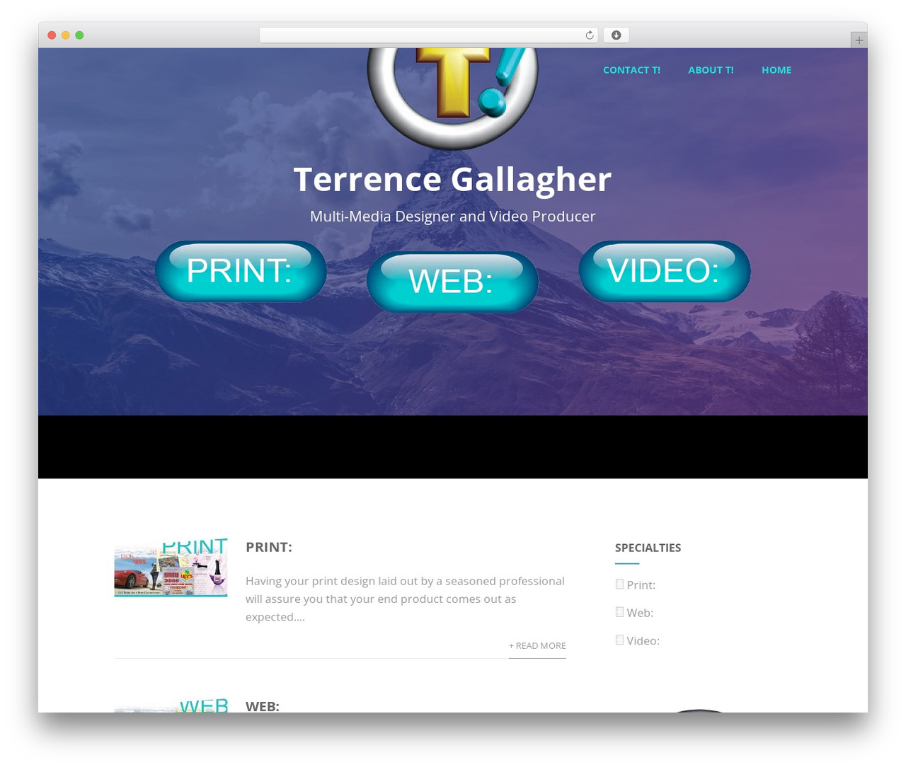 Optimizer PRO WordPress video theme - terrencegallagher.com