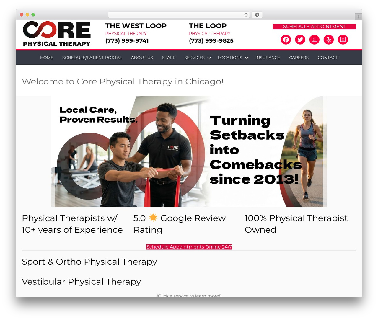 WP theme Woo360 Child Theme - www.coreptclinics.com