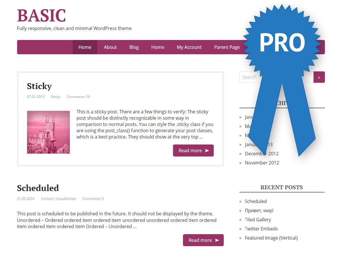 BasicPro WordPress store theme by WP Puzzle