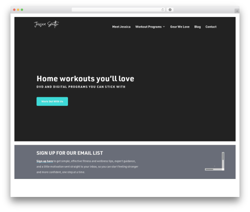 Divi theme WordPress - jessicasmithtv.com