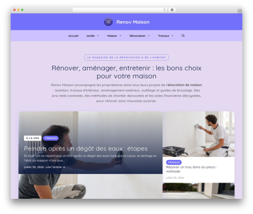GeneratePress WordPress theme design - renov-maison.com