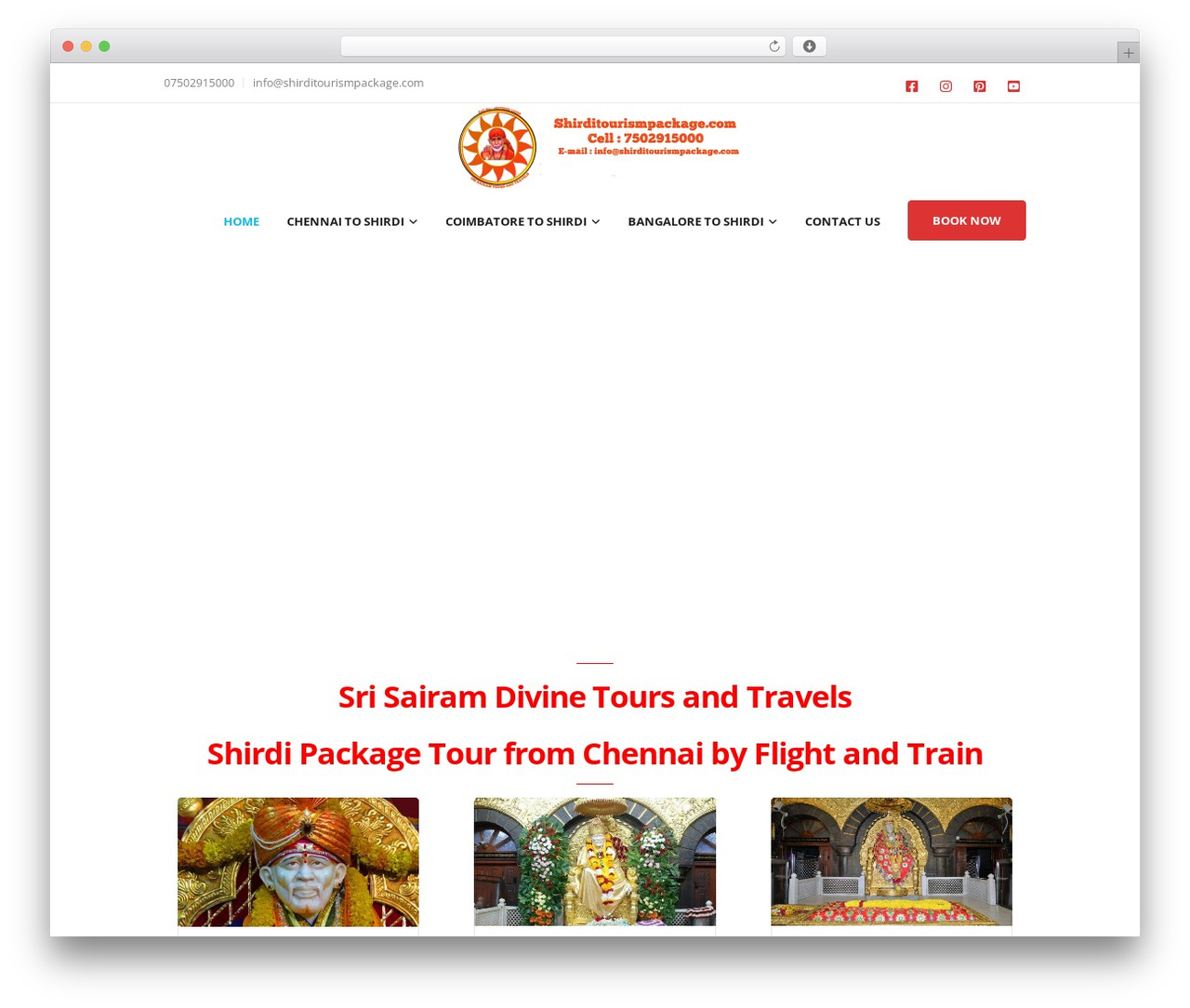 LeadEngine theme WordPress - shirditourismpackage.com