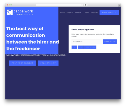 ProjectTheme top WordPress theme - cabba.work
