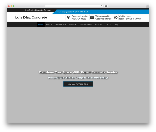 Theme WordPress Divi - luisdiazconcrete.com