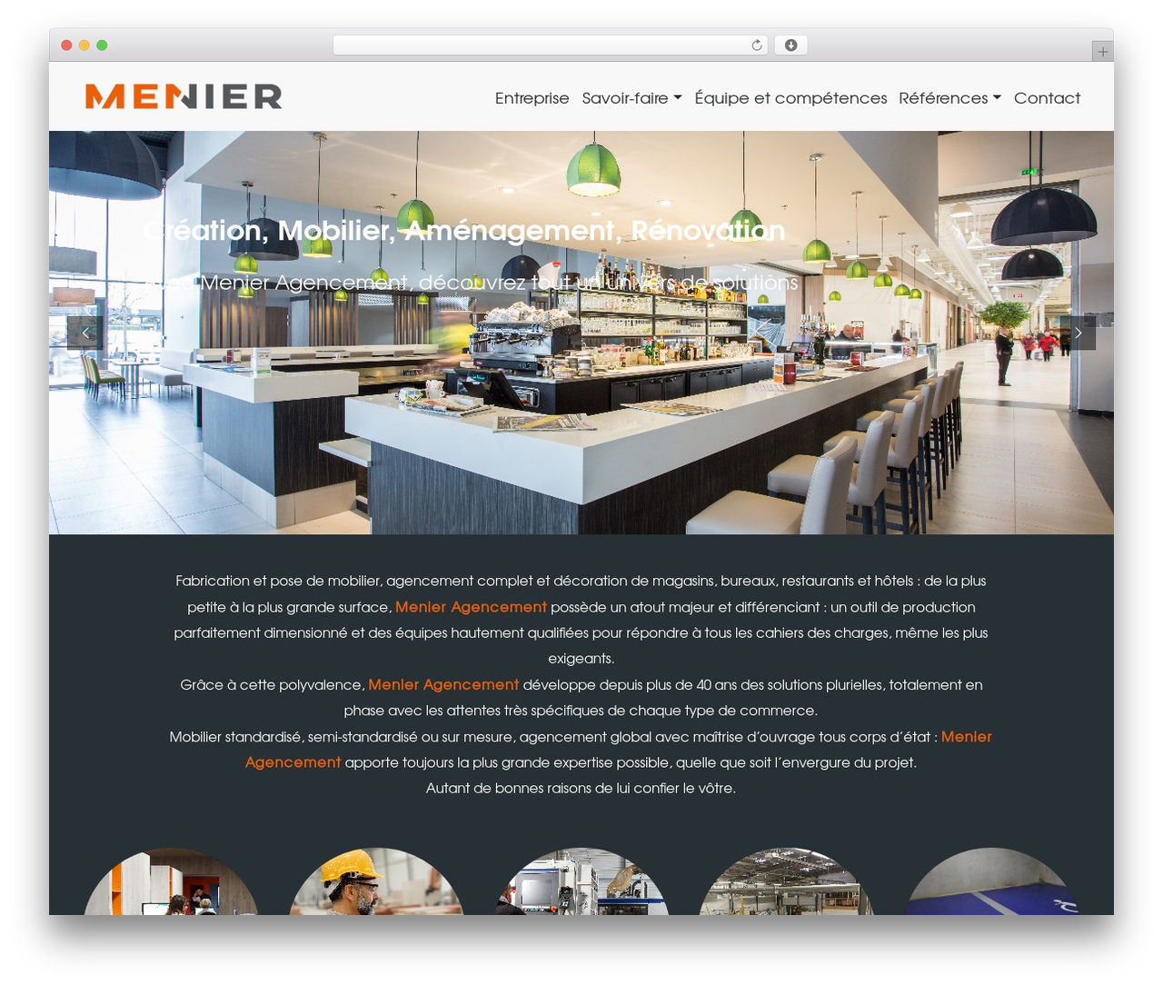 Theme WordPress Menier - menuiserie-menier.fr