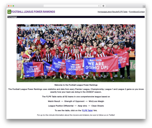 WordPress theme Extendable - flpr.co.uk