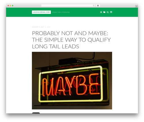 WordPress theme Typable - leadscoring.com