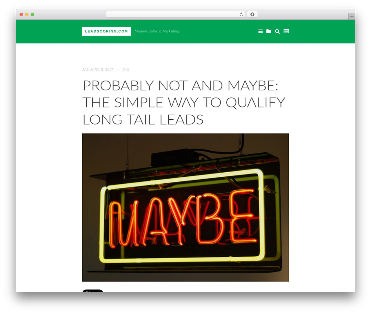 WordPress theme Typable - leadscoring.com