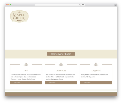 WordPress theme cedarhoa - maplecreekhoa.com