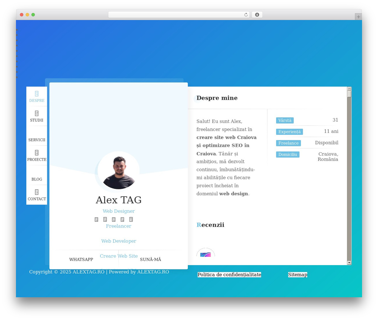 WordPress website theme AlexTag Web Developer - alextag.ro