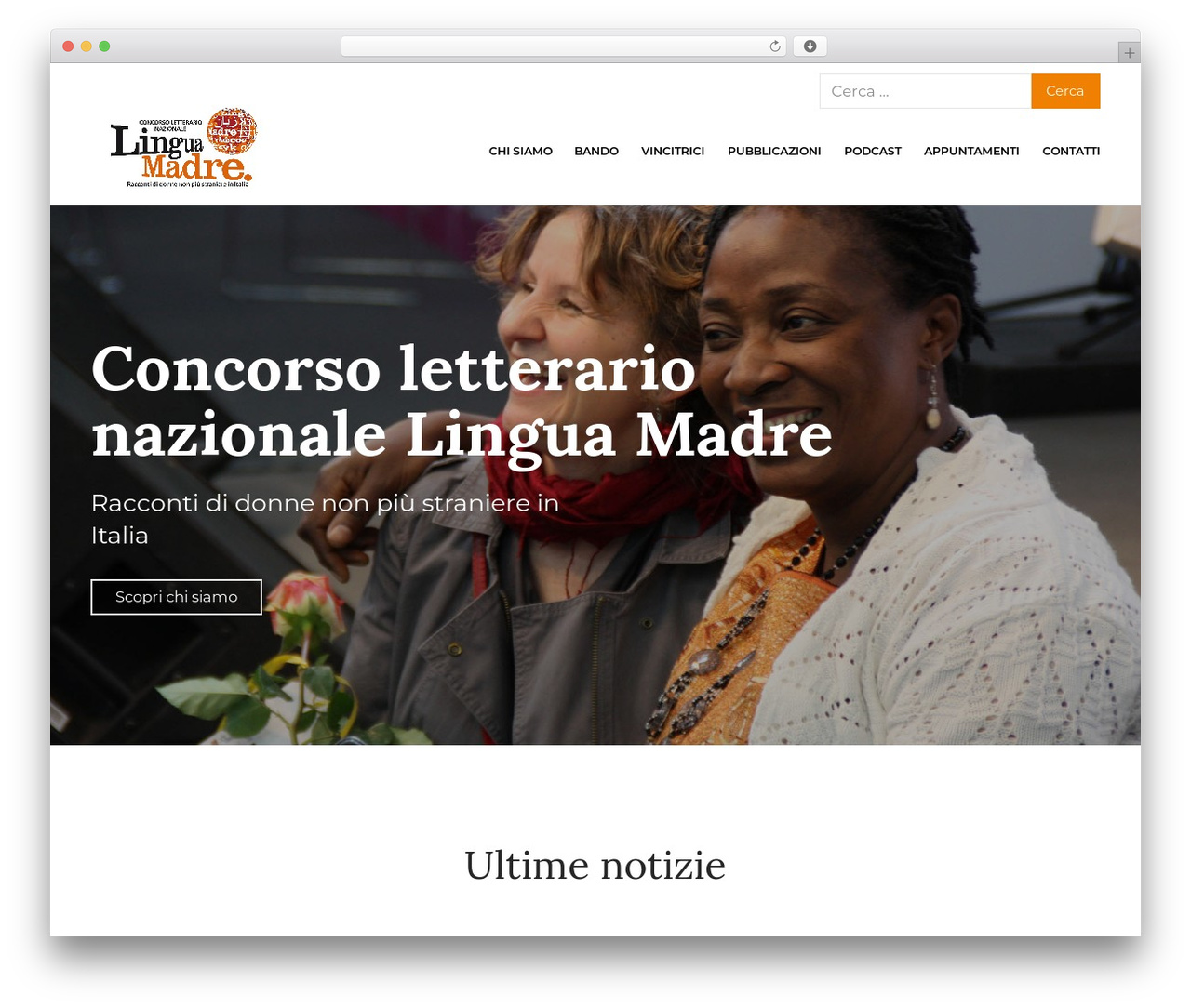 Concorso Lingua Madre theme WordPress - concorsolinguamadre.it