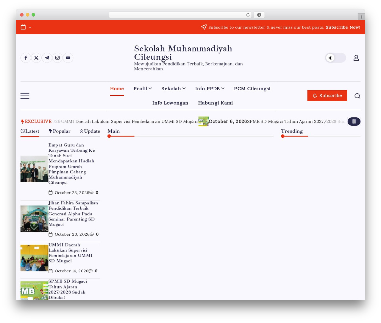 Blogsy News best WordPress theme - sekolahmuci.com