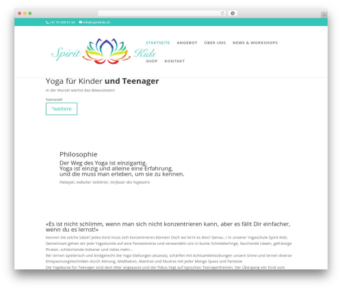 Divi breadcrumbs module WordPress plugin - spiritkids.ch