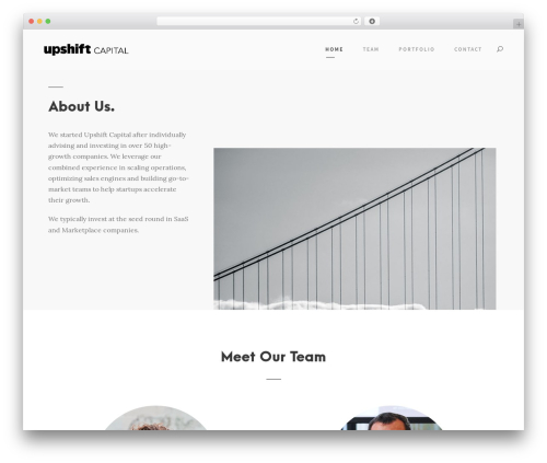 Kleanity WordPress theme - upshiftcapital.com
