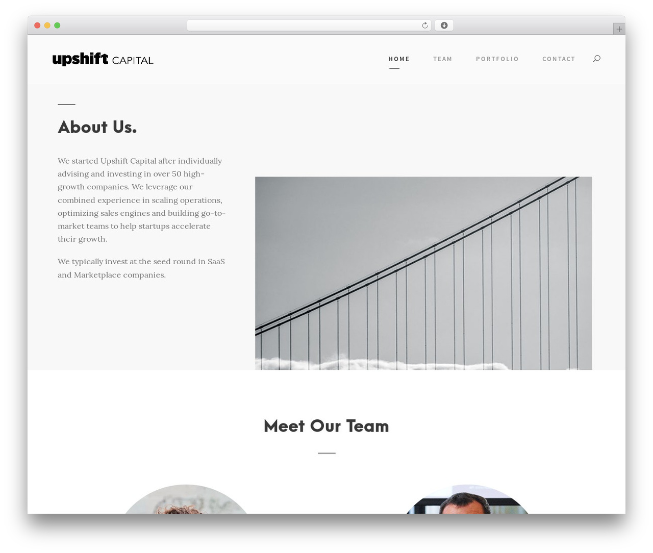 Kleanity WordPress theme - upshiftcapital.com