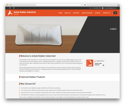 MX WordPress theme design - ashokrubber.com