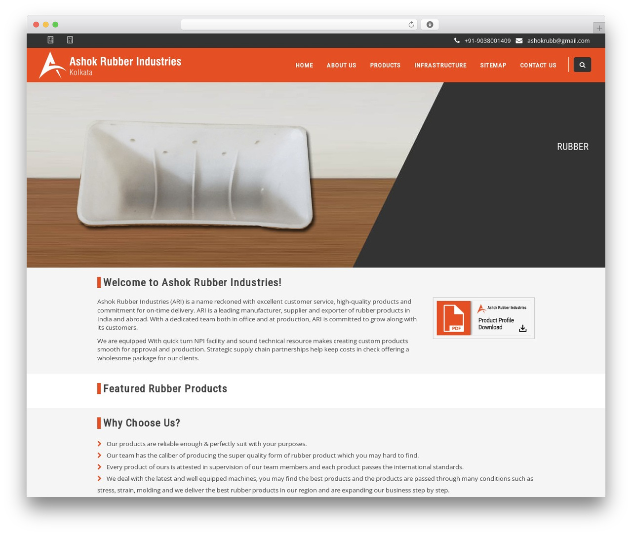 MX WordPress theme design - ashokrubber.com