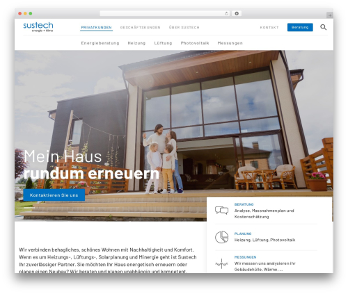 Sustech Theme premium WordPress theme - dieenergieberater.ch