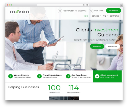Advisor WordPress theme - mavencs.com