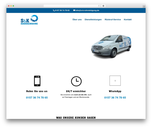 Divi WordPress theme - s-k-rohrreinigung.de